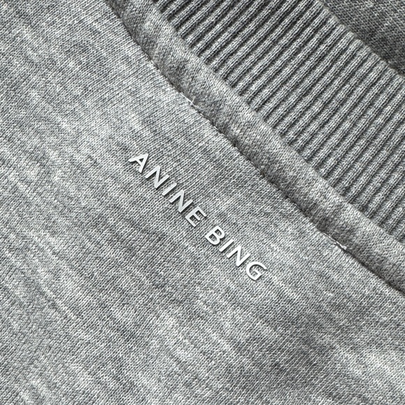 Anine Bing Heather Gray Spencer Sweatshirt - Picture 4 of 4